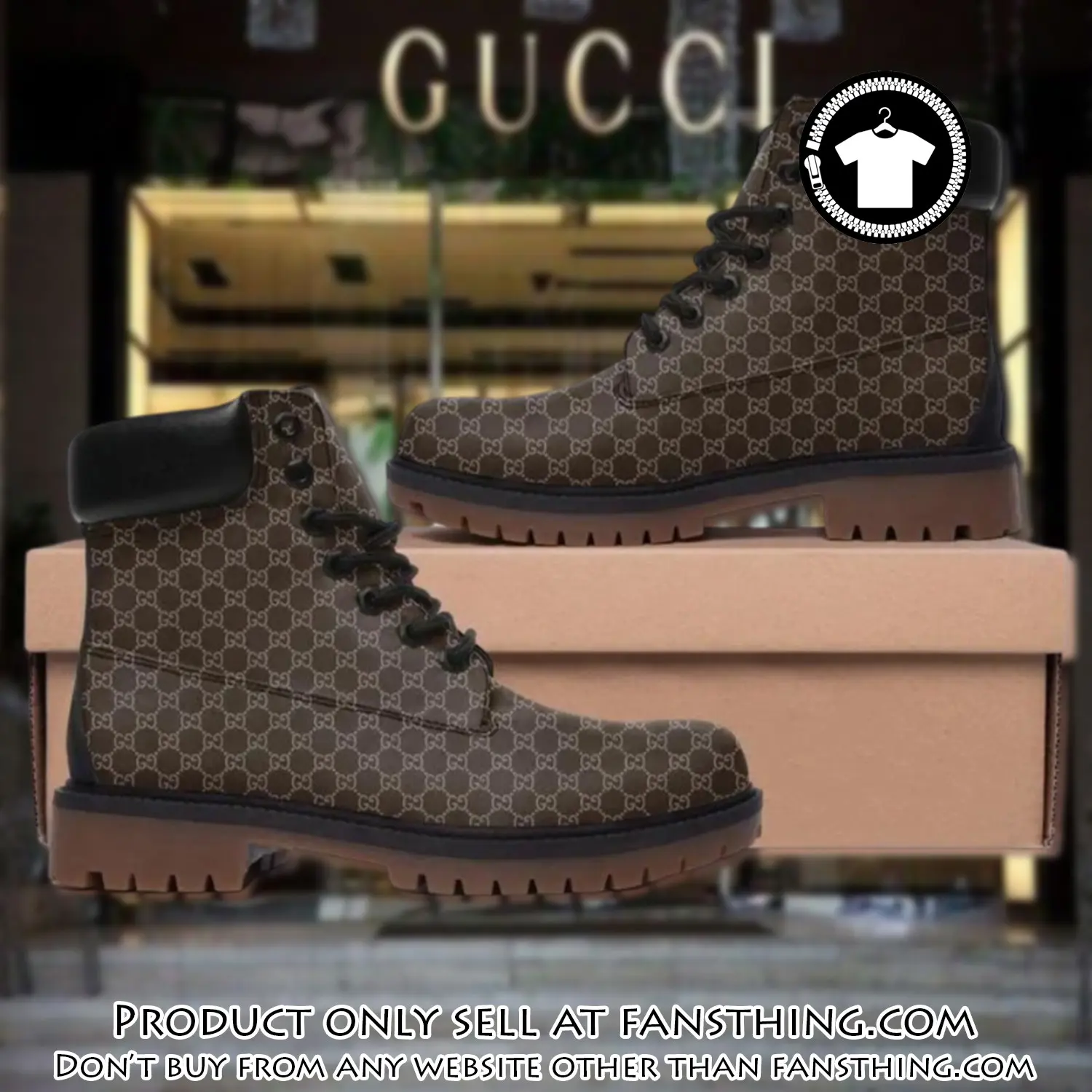Gucci brown luxury brand boots premium gifts for men women fst5012244